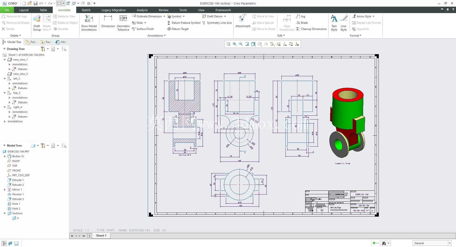 �� Creo PTC ��ʵ�� 200 �� Modele 3D