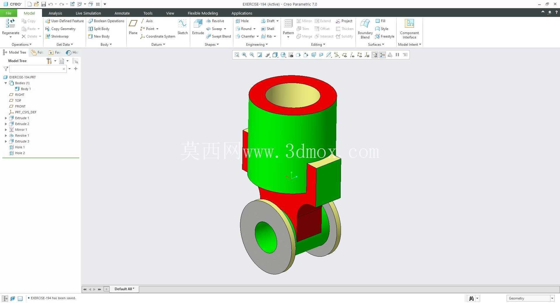 �� Creo PTC ��ʵ�� 200 �� Modele 3D