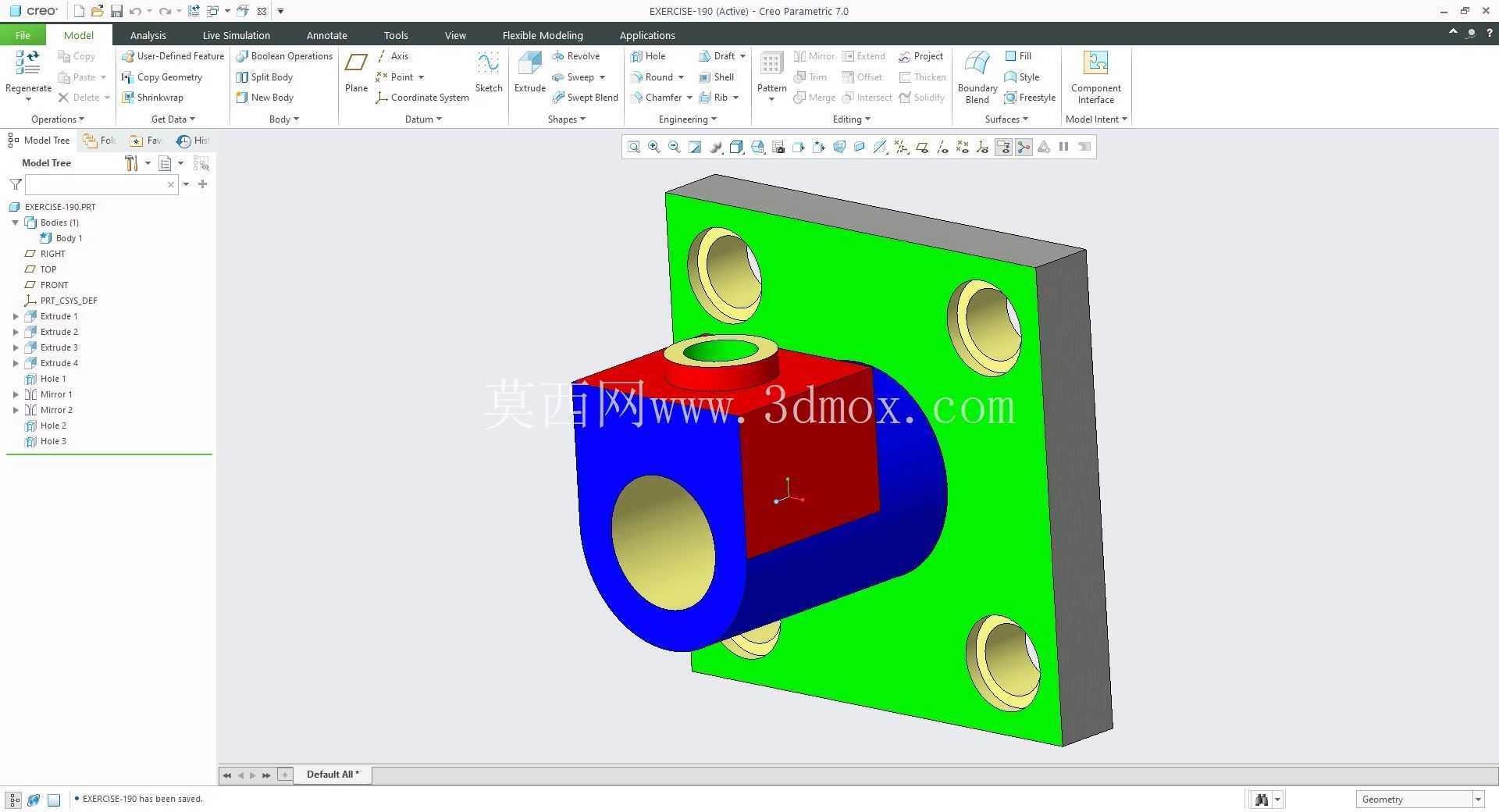 �� Creo PTC ��ʵ�� 200 �� Modele 3D