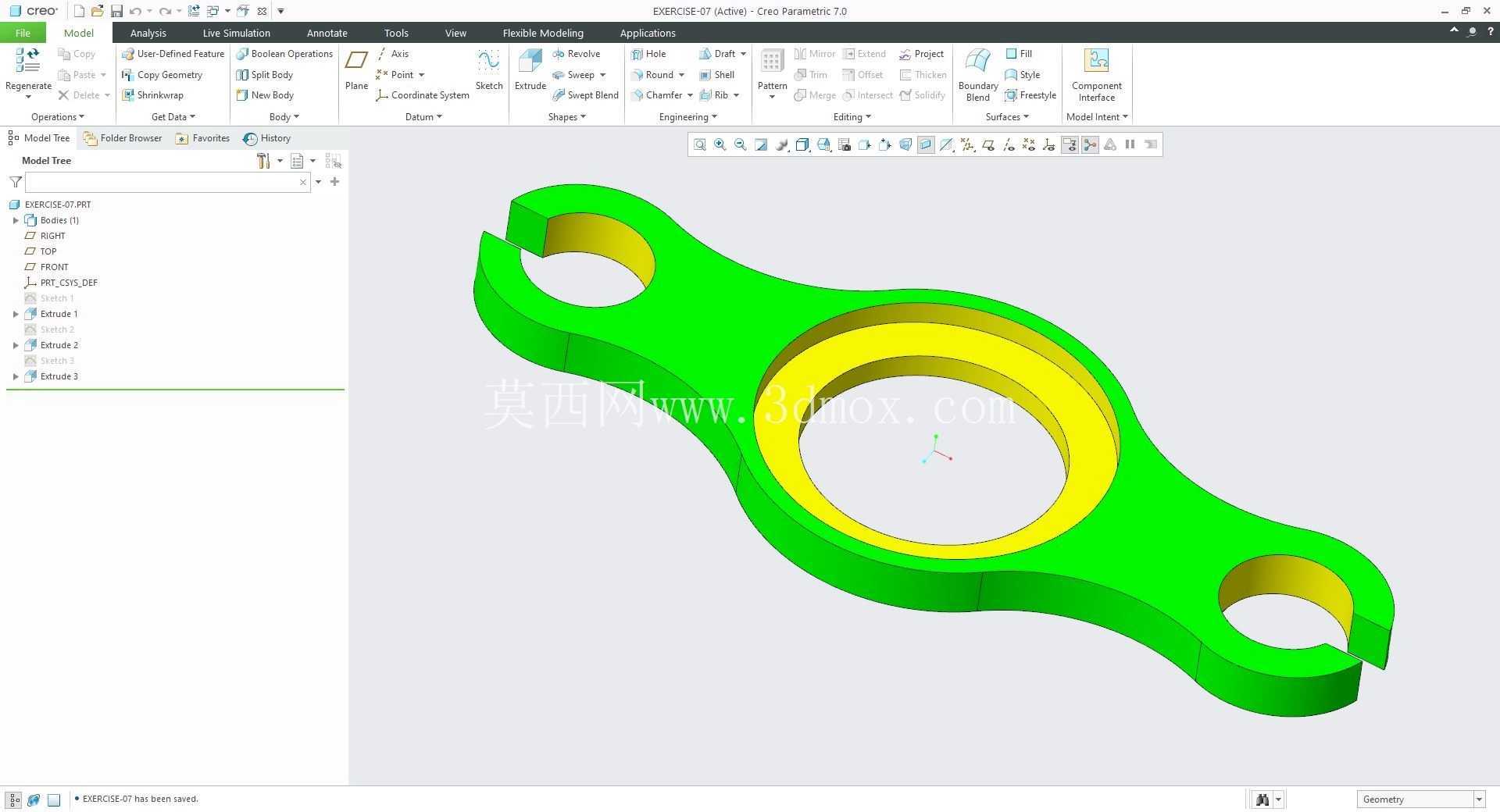 �� Creo PTC ��ʵ�� 200 �� Modele 3D