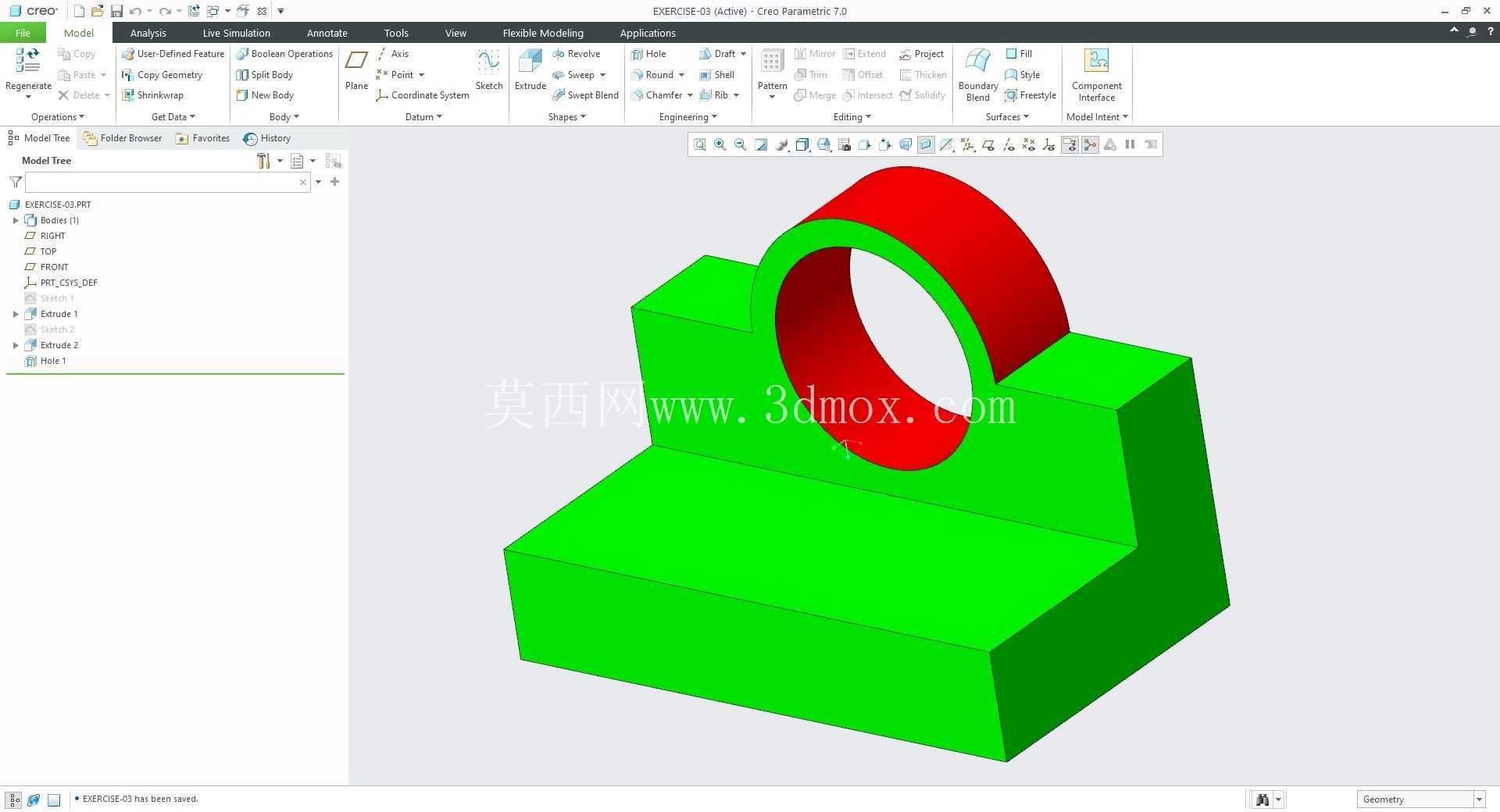 �� Creo PTC ��ʵ�� 200 �� Modele 3D
