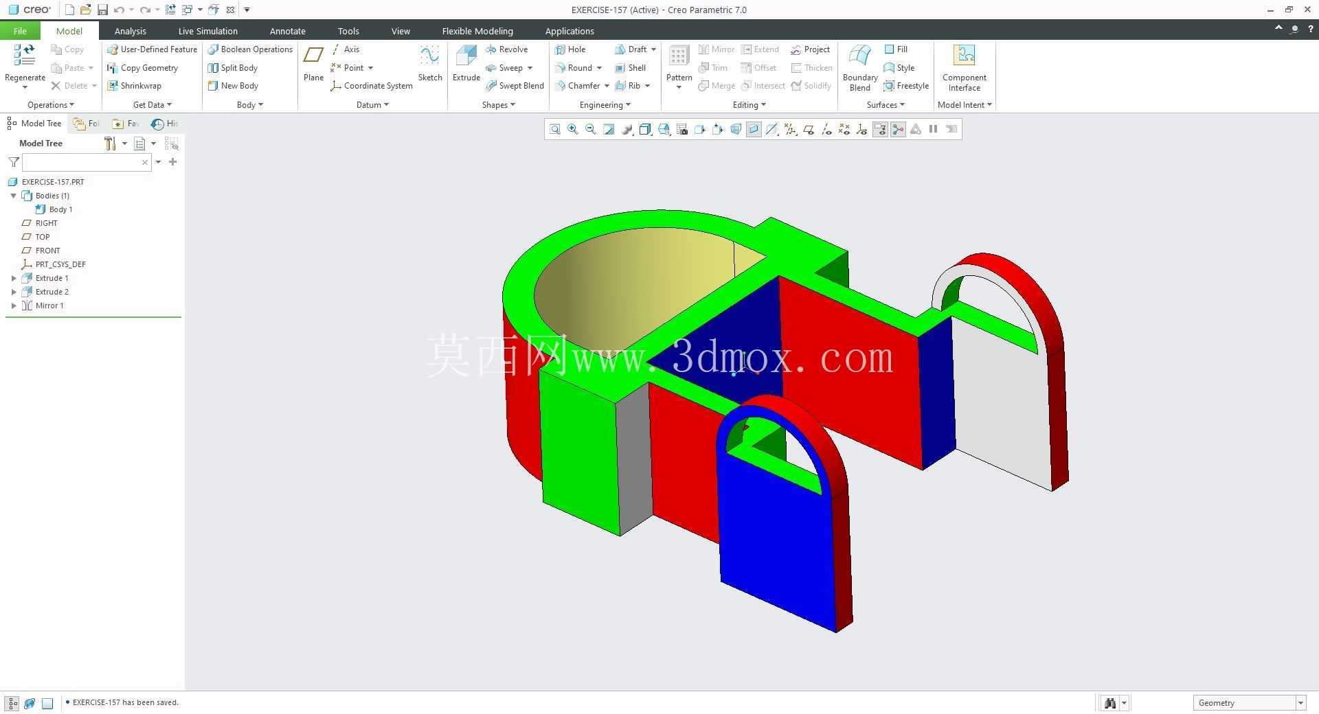 �� Creo PTC ��ʵ�� 200 �� Modele 3D