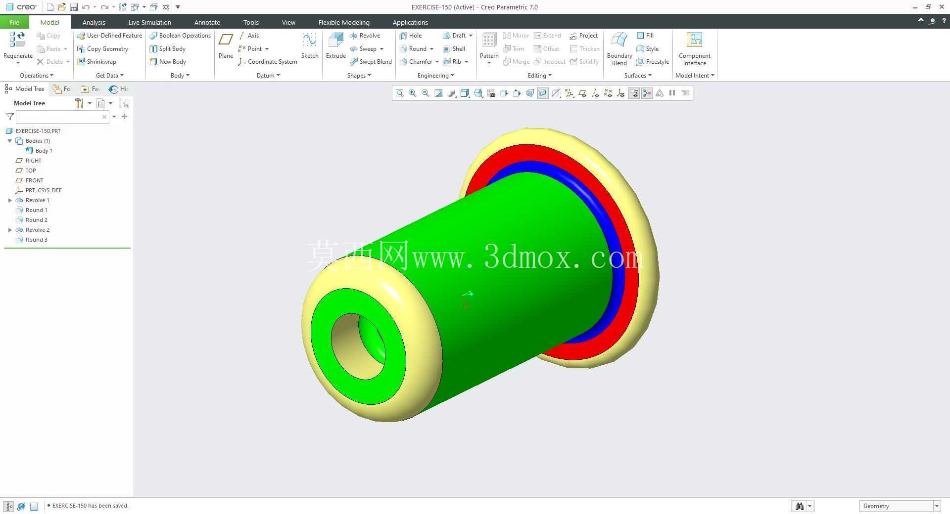 �� Creo PTC ��ʵ�� 200 �� Modele 3D