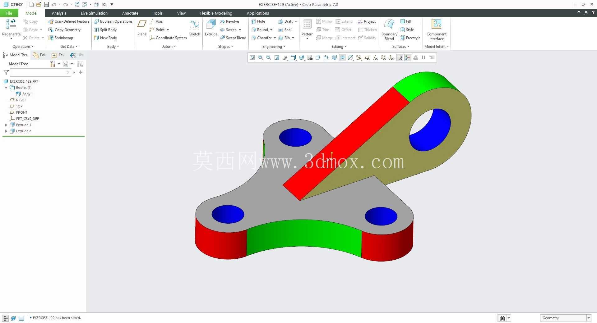 �� Creo PTC ��ʵ�� 200 �� Modele 3D