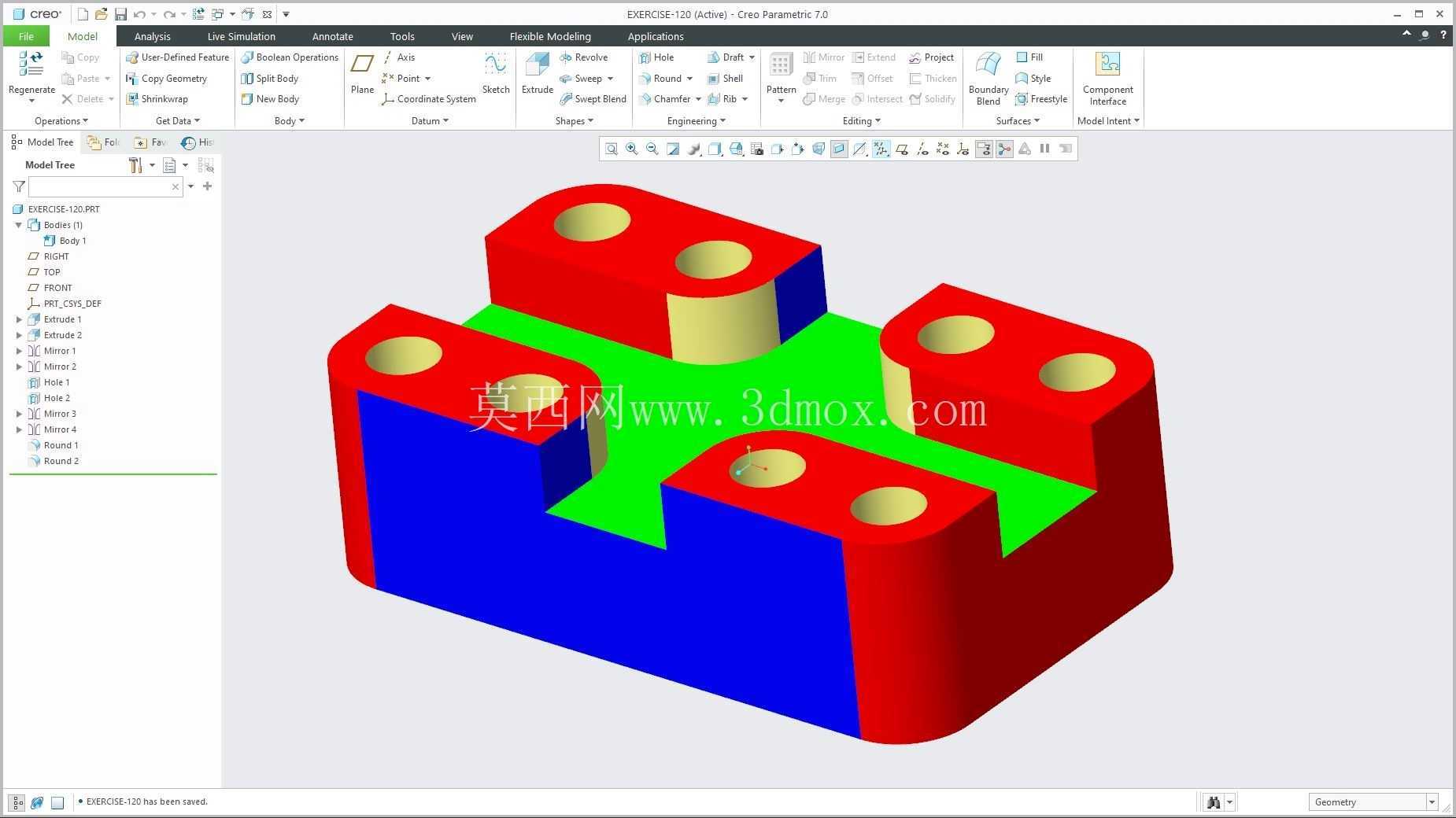 �� Creo PTC ��ʵ�� 200 �� Modele 3D