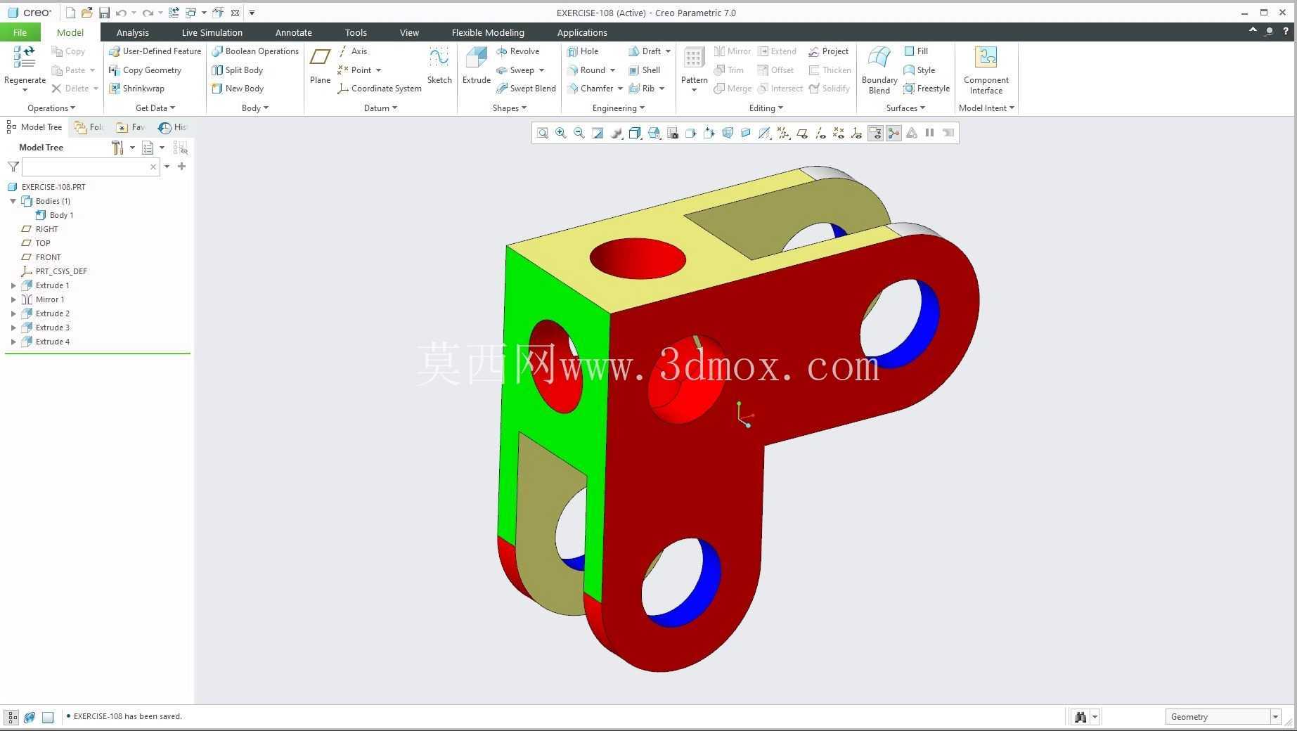 �� Creo PTC ��ʵ�� 200 �� Modele 3D