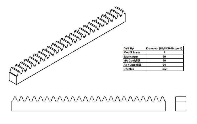 Kremayer - Pinyon Sisteminin Anlat?m? �� Detayl? Solidworks Montaj ?izimi