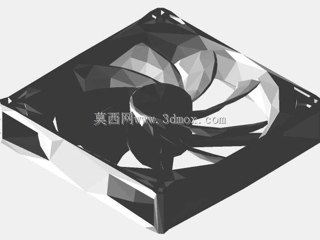 PC 机箱风扇 120mm - 低多边形布局