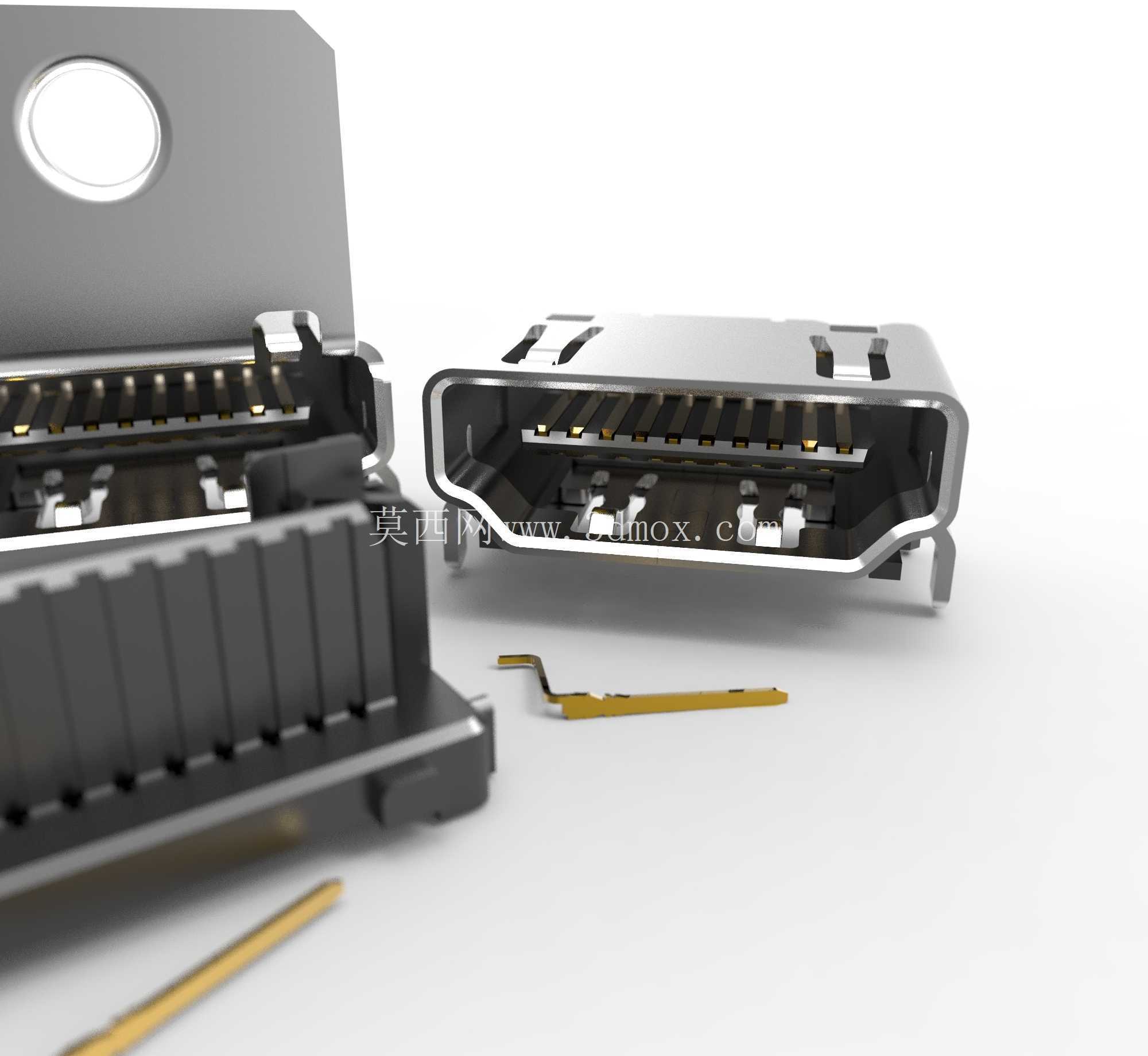 FCI HDMI 直角接头
