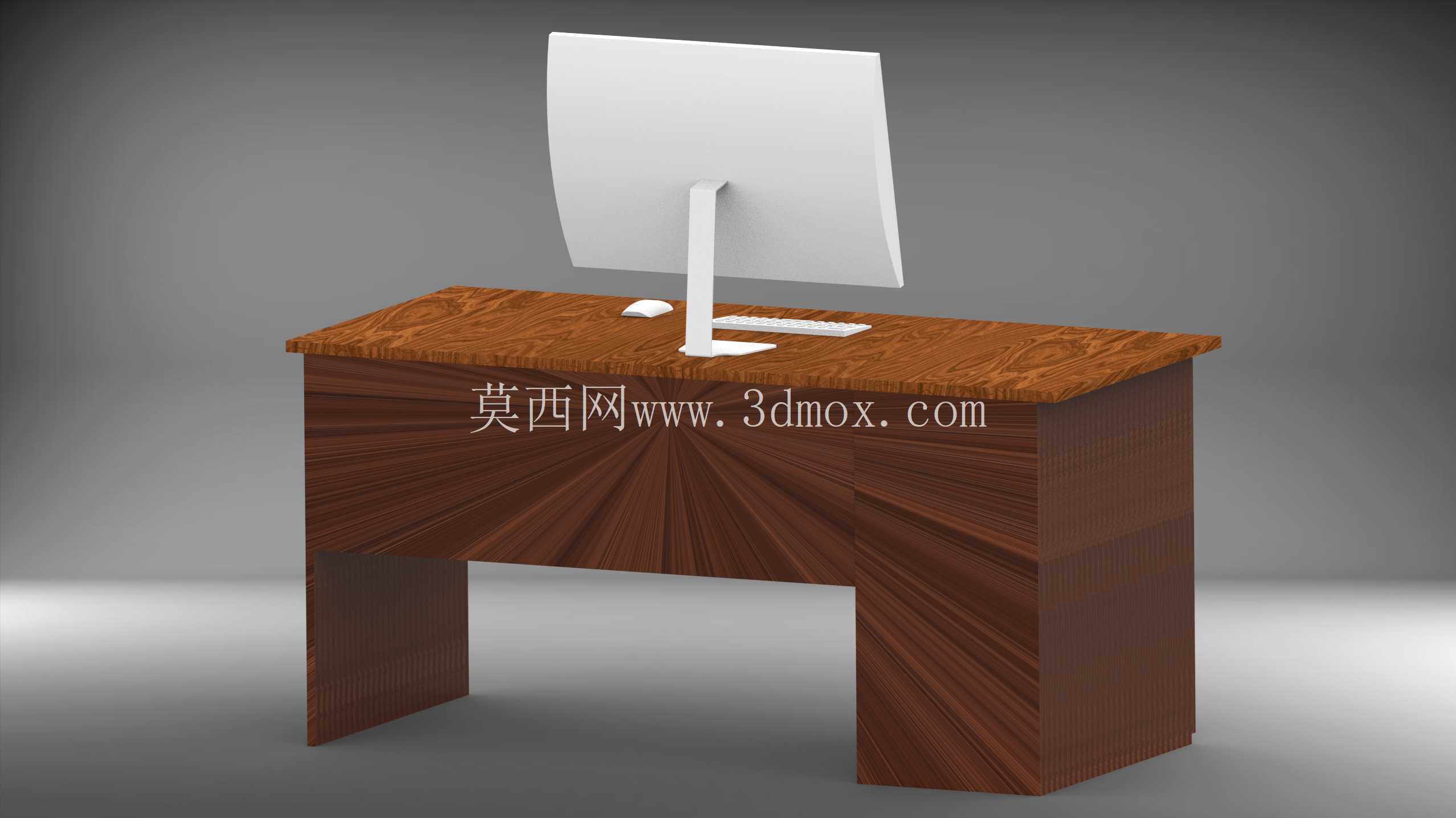 配备 iMac 的办公桌
