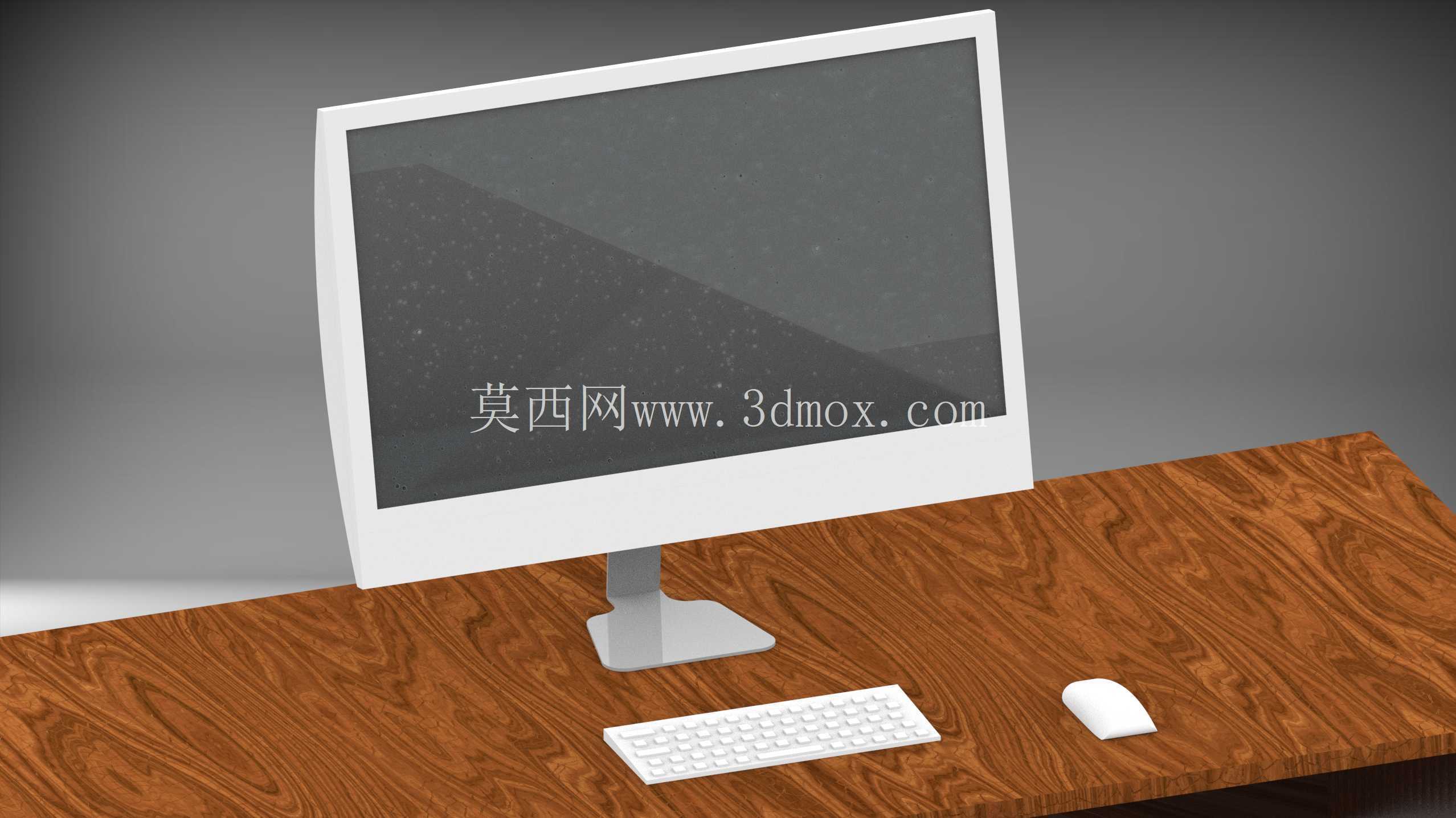 配备 iMac 的办公桌