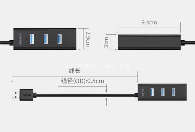 4端口USB集线器