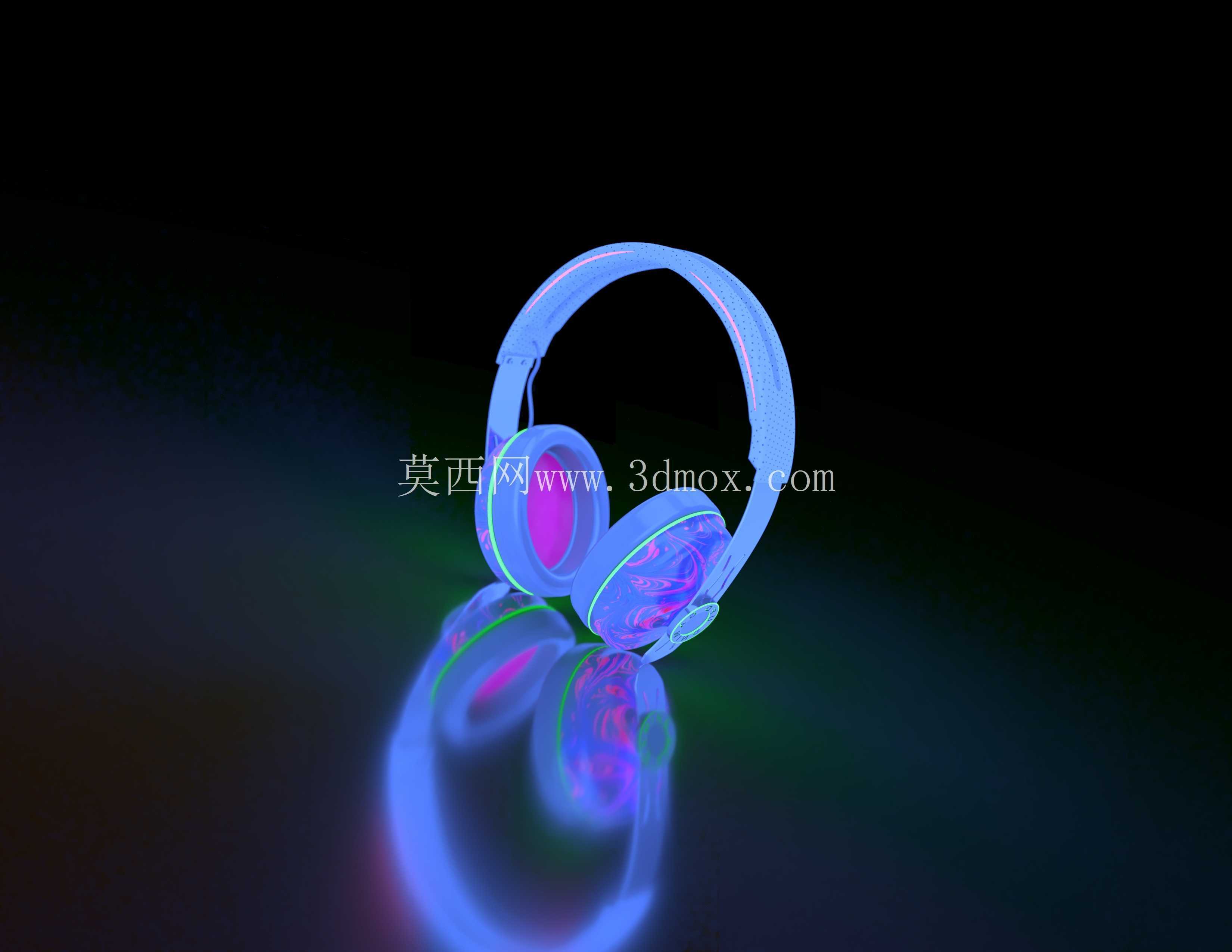 耳机发光