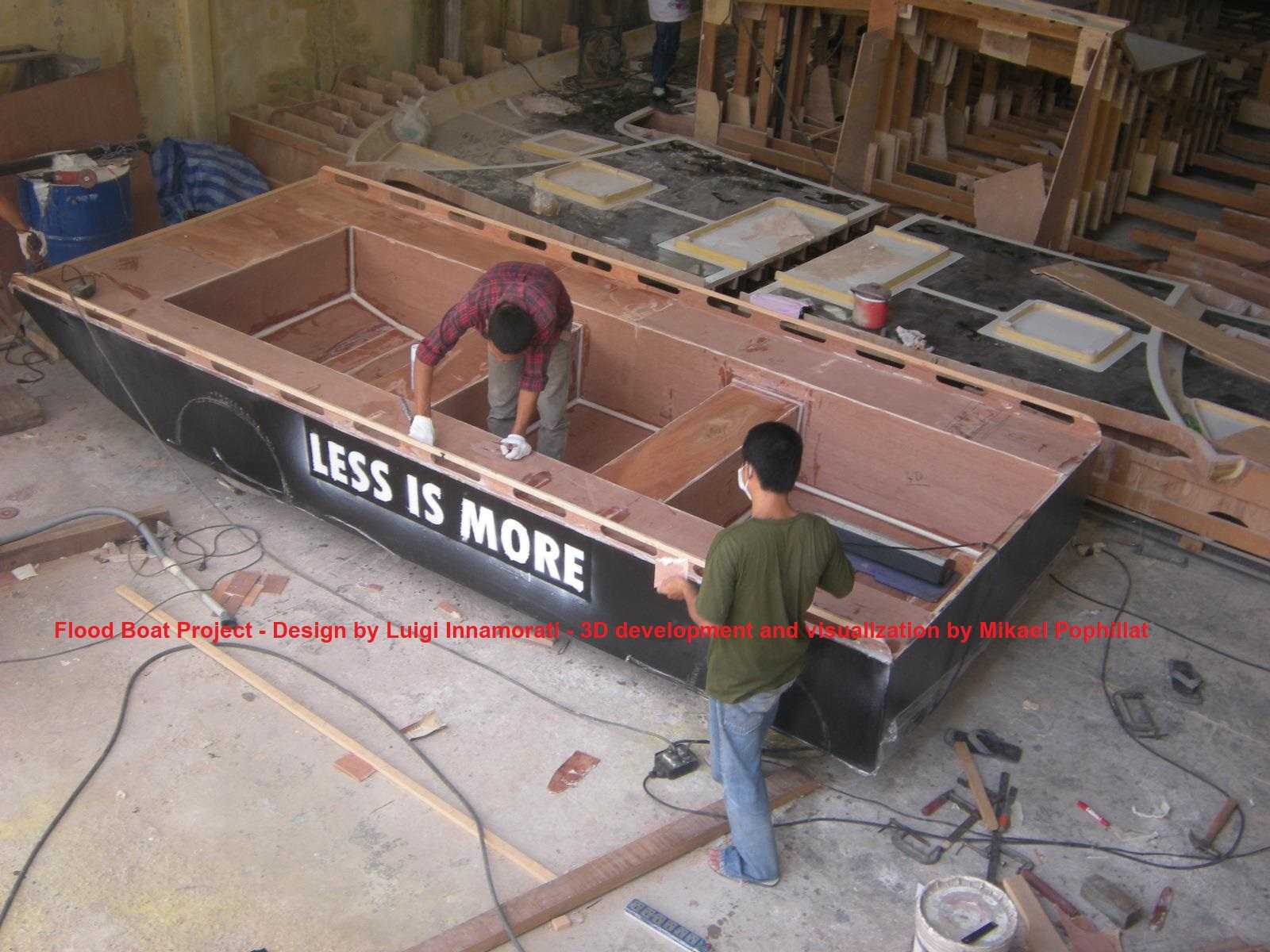 “少即是多”是为 2011 年泰国洪水而设计和建造的。在不到一周的时间里,超过 1000 个计划(用于数控胶合板切割)通过电子邮件免