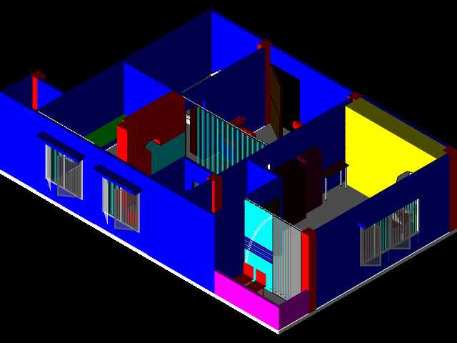 住宅楼平面 3D