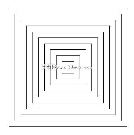 用直线命令在正方形内画正方形