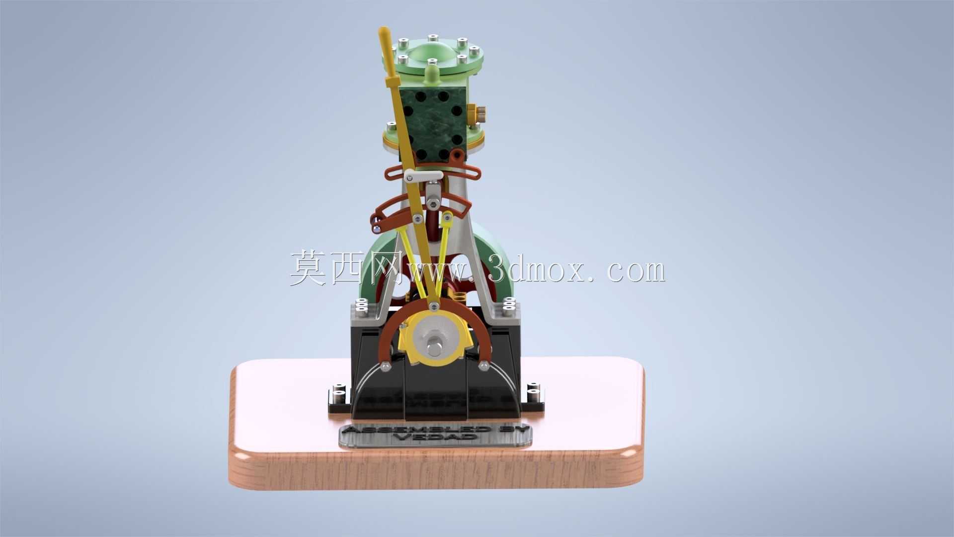 带倒档的小型立式蒸汽机(1830)
