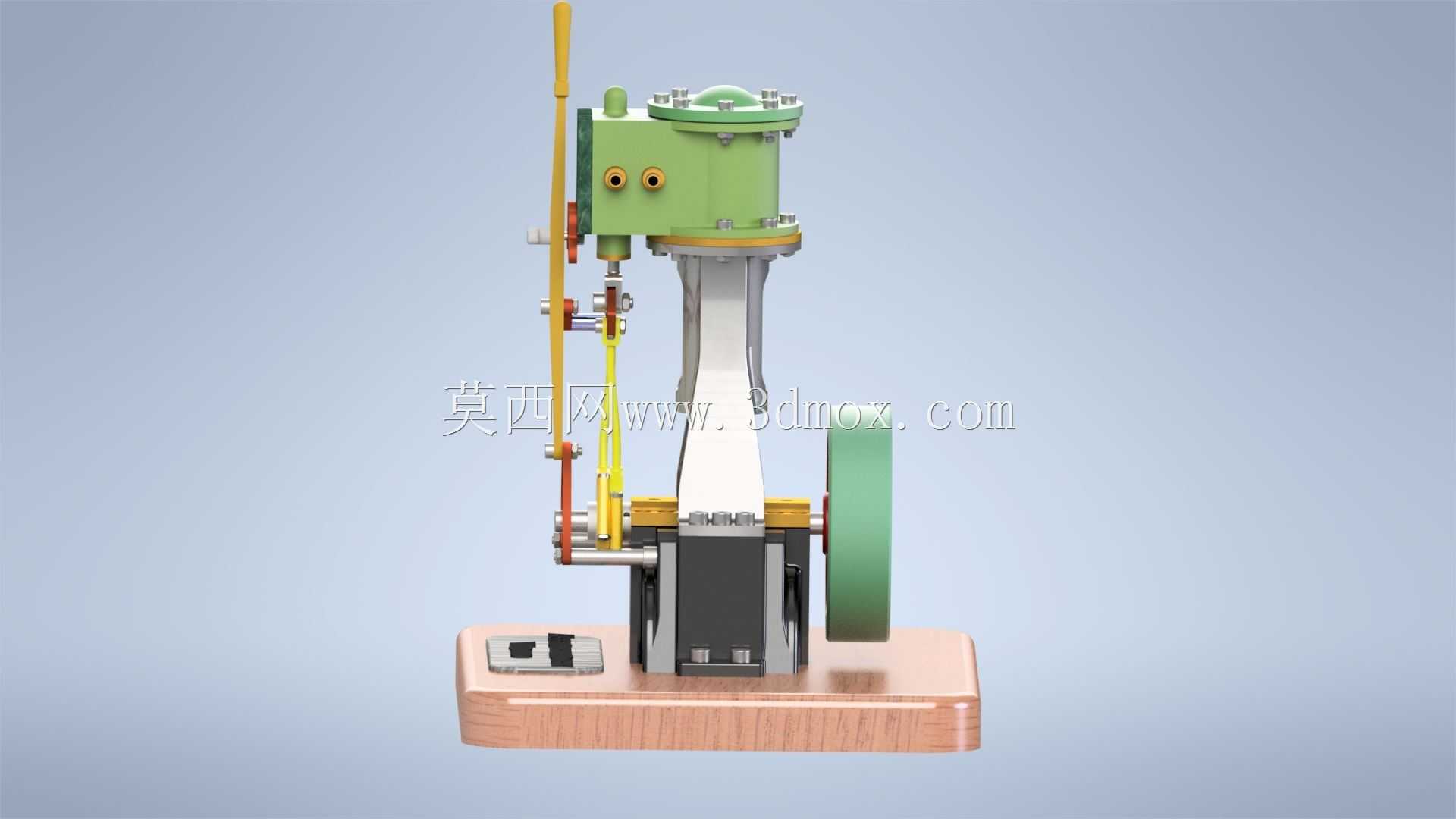 带倒档的小型立式蒸汽机(1830)