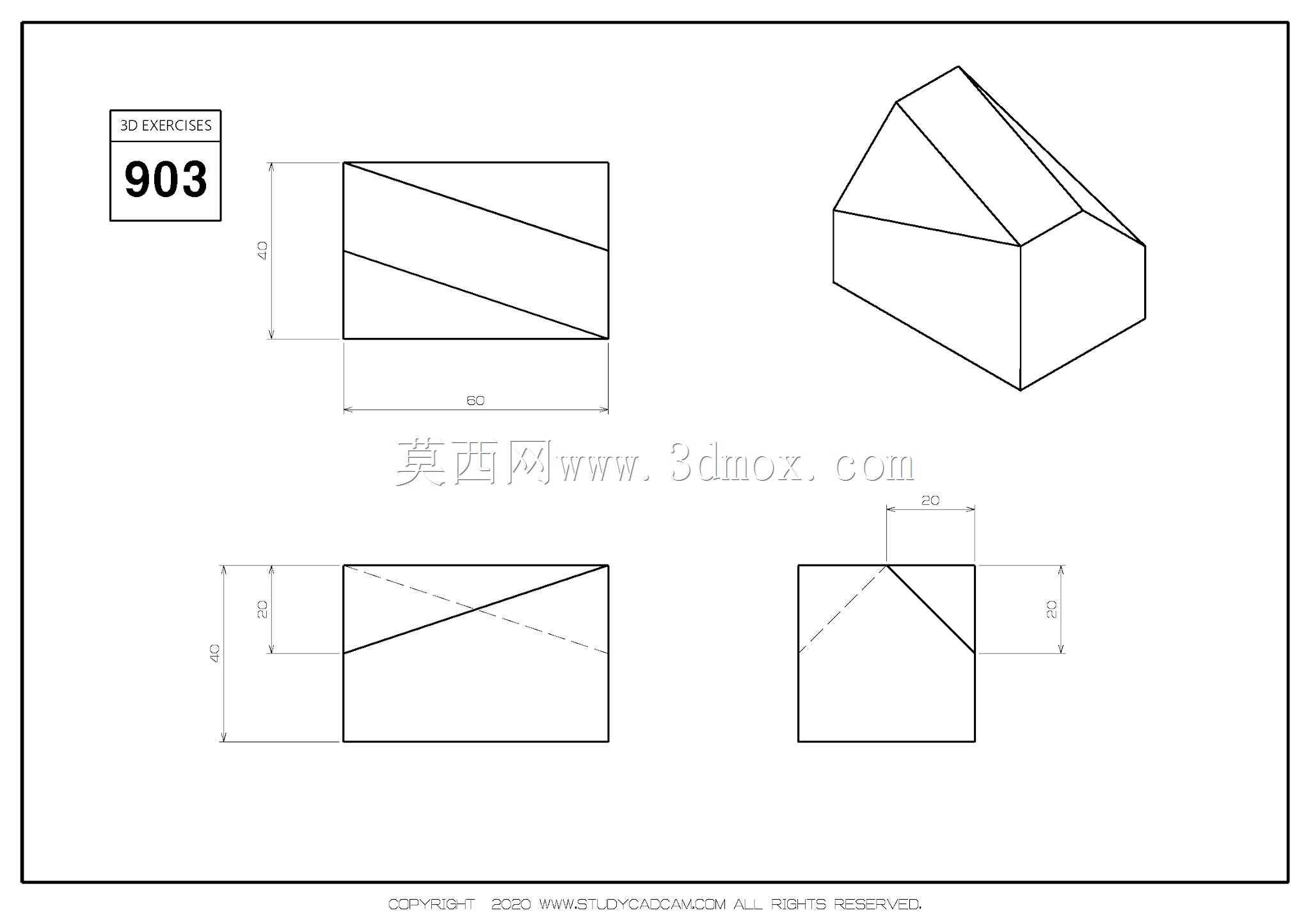 Studycadcam三维CAD练习903/Autodesk Inventor Pro