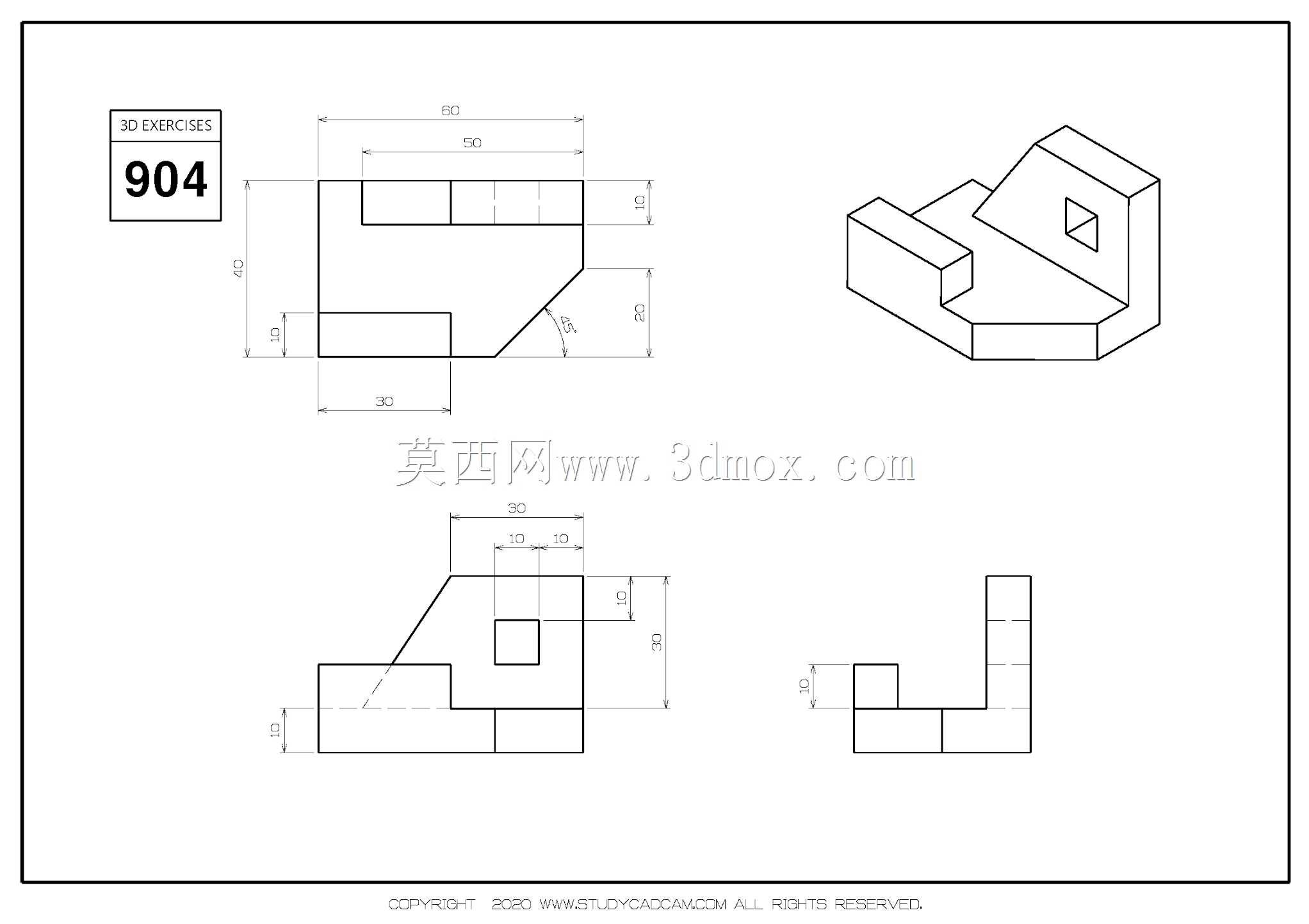 Studycadcam三维CAD练习904/Autodesk Inventor Pro