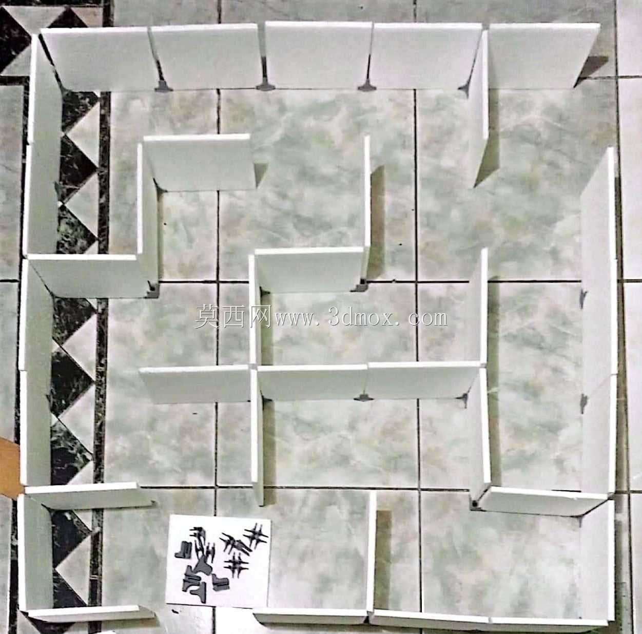 用于构建迷宫的转角接头。