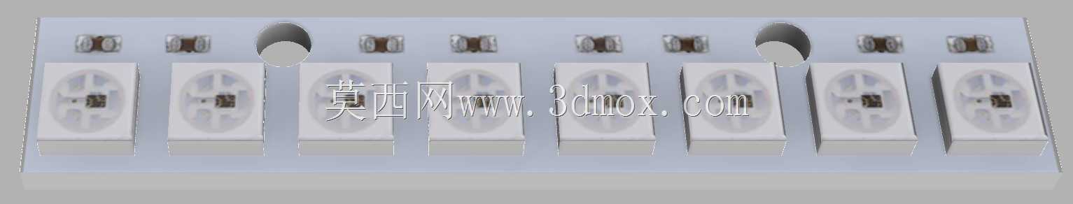 8x RGB LED驱动模块(白色54mm*10mm变体)