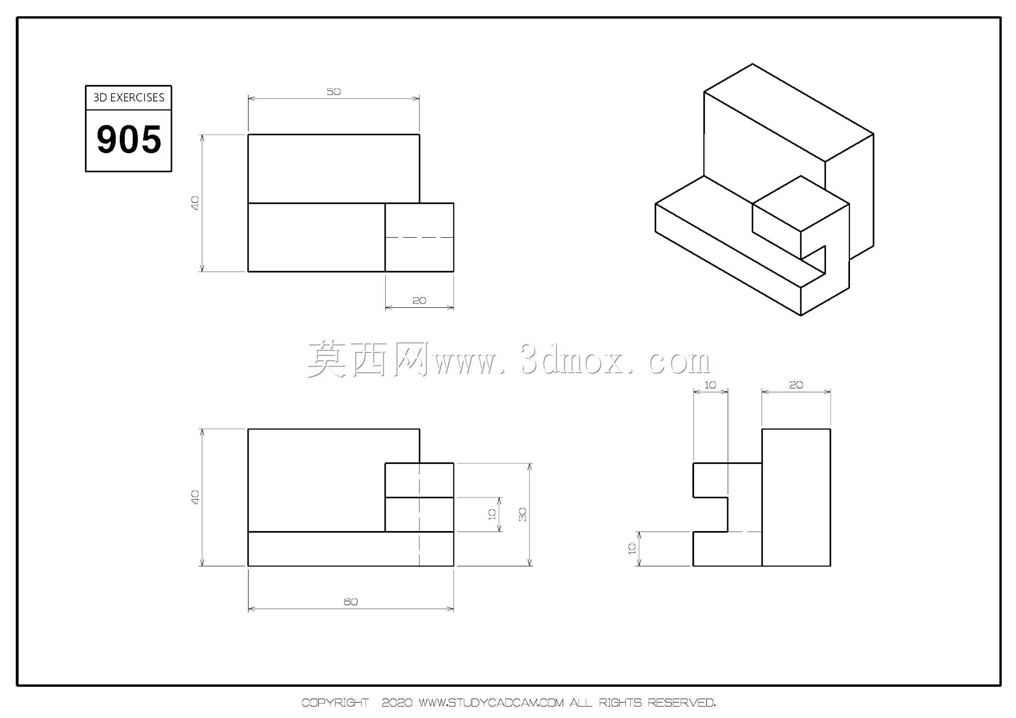 Studycadcam三维CAD练习905/Autodesk Inventor Pro