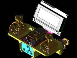 ���� ESP32 �Ĳ��ݸˣ����� 3 ��� 5 ����ť���� LCD
