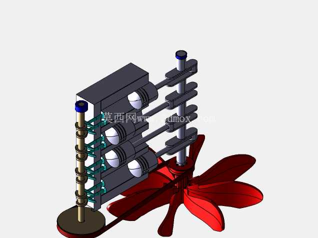 Moteur a vilebrequin et arbre �� comes