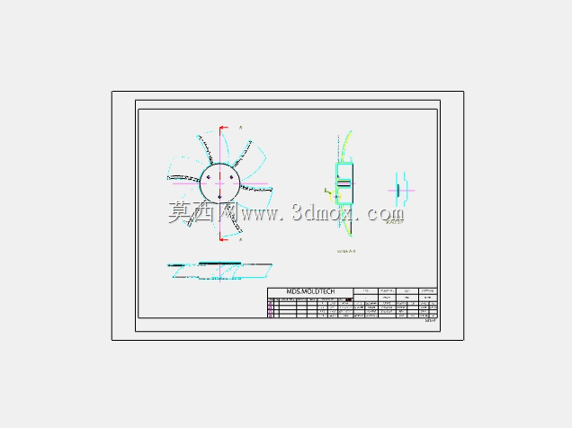 风扇模具(3板模具设计)