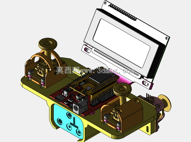 ���� ESP32 �Ĳ��ݸˣ����� 3 ��� 5 ����ť���� LCD