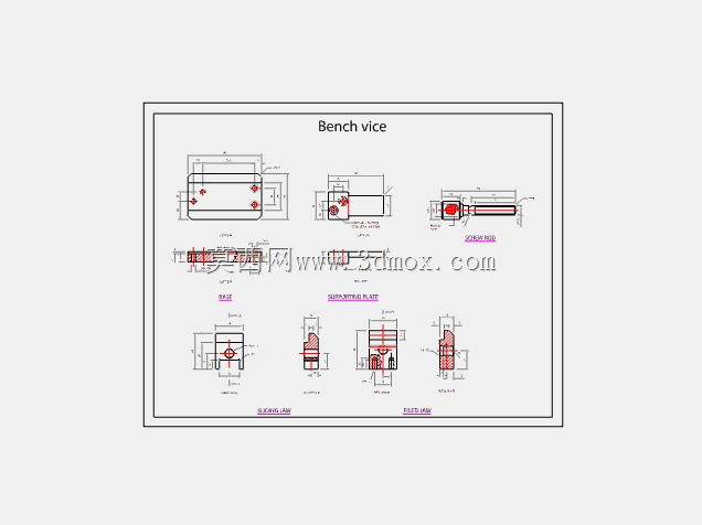 AutoCAD 2D 零件模型