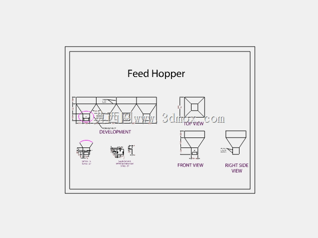 AutoCAD 2D 零件模型