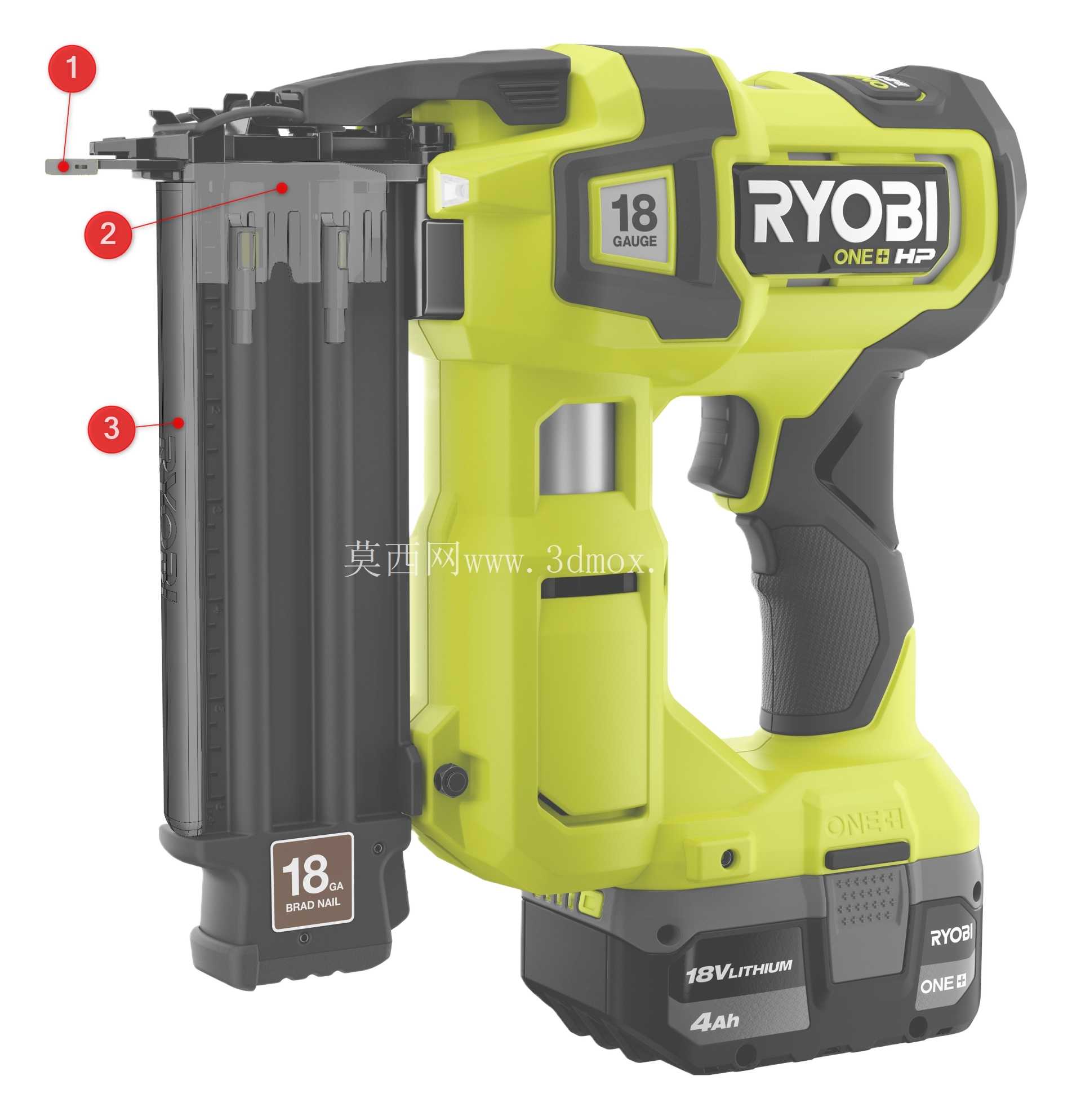 Ryobi R18GN18X (P322) 钉枪零件