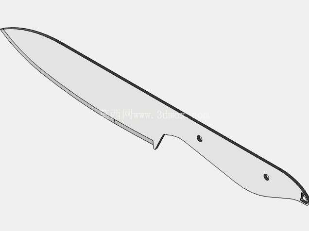 Studycadcam 3D CAD 练习 1158/Knife/Cuchillo/Autodesk Inventor Pro