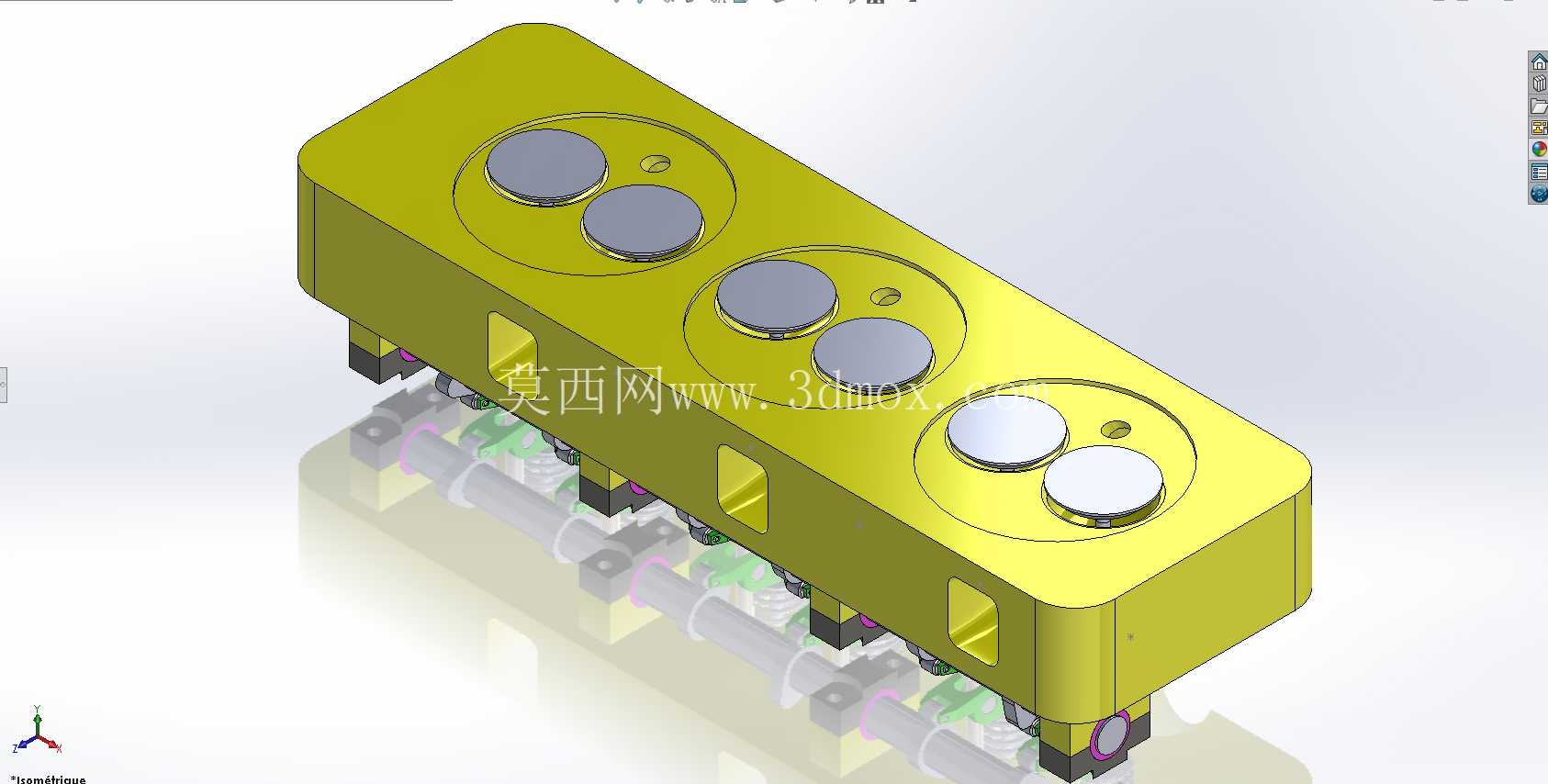 Solidworks 中的 V6 引擎