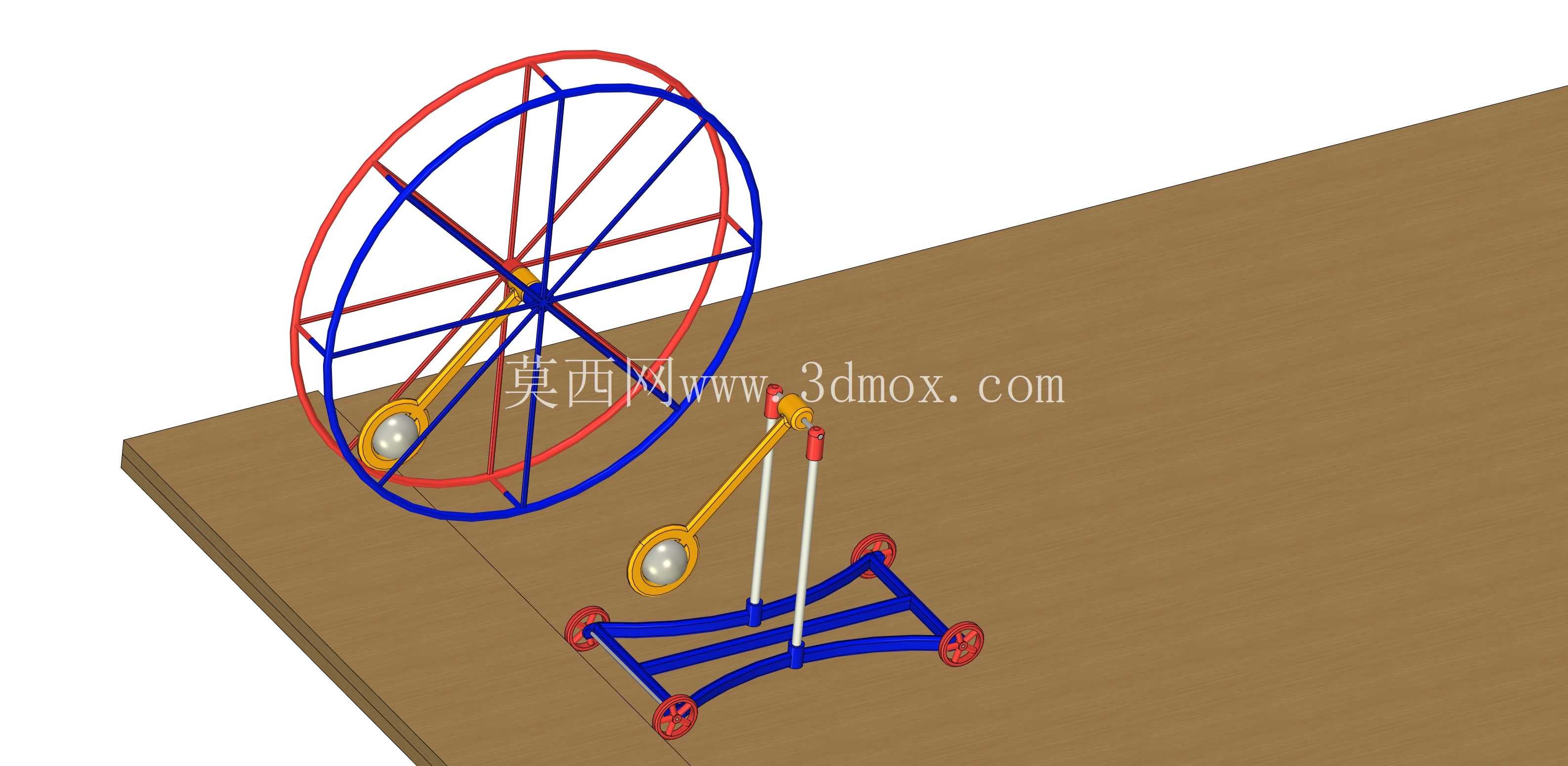 继续研究摆式振动电机的计算机实验 3D 建模