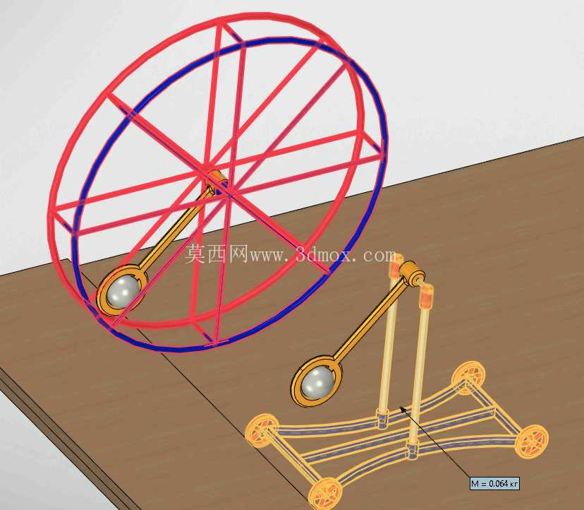 继续研究摆式振动电机的计算机实验 3D 建模