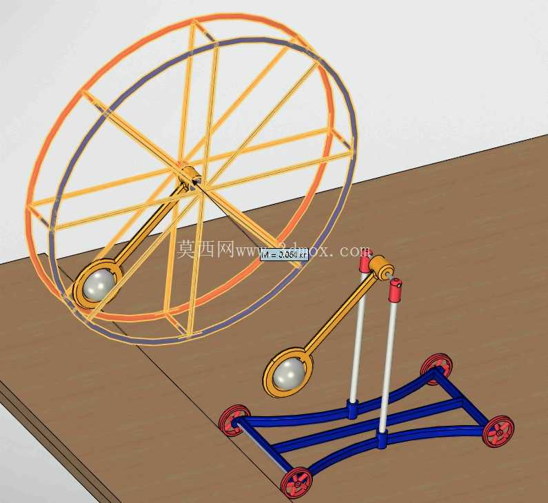 继续研究摆式振动电机的计算机实验 3D 建模