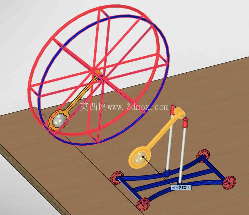 继续研究摆式振动电机的计算机实验 3D 建模