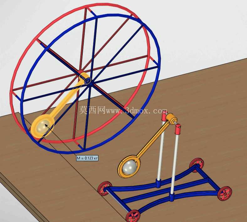 继续研究摆式振动电机的计算机实验 3D 建模