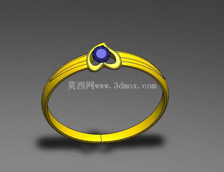 蓝宝石金戒指