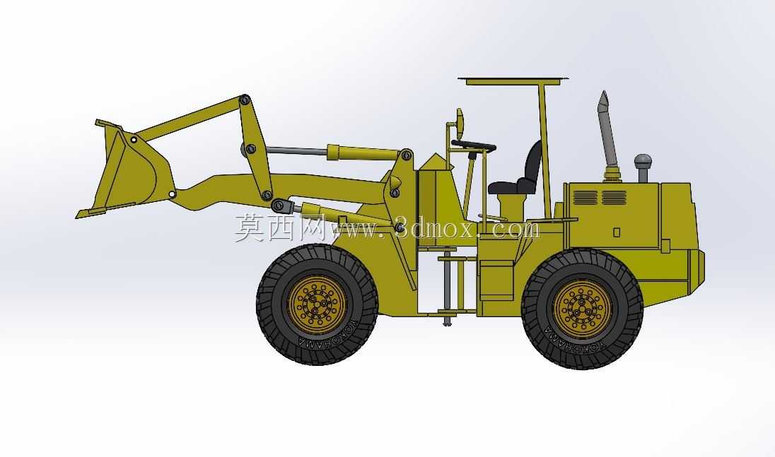 轮式装载机设计 - SolidWorks CAD 模型