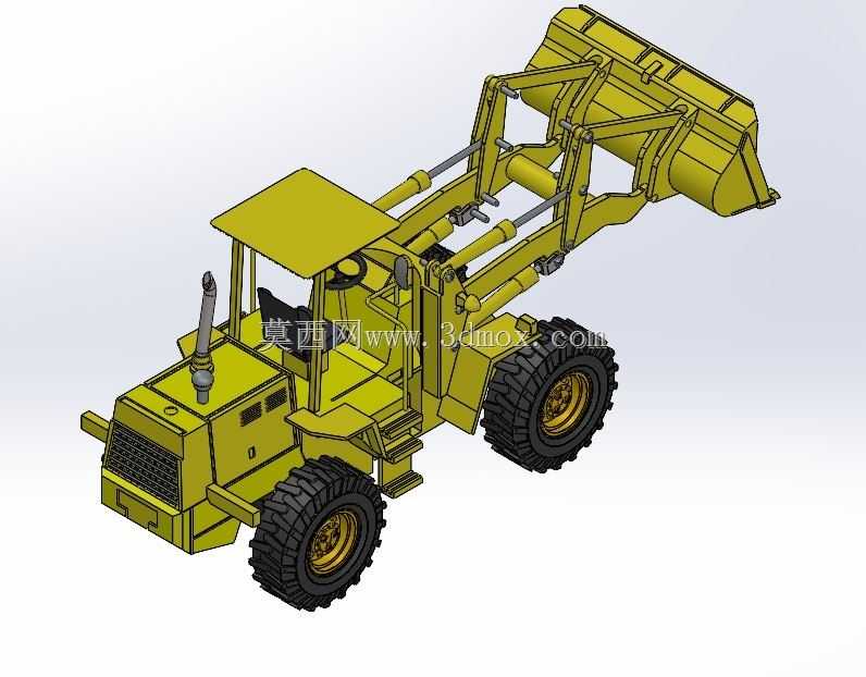 轮式装载机设计 - SolidWorks CAD 模型