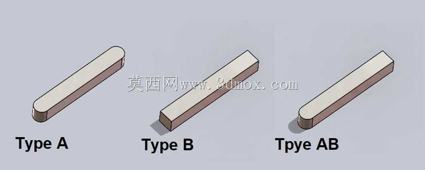 DIN 6885 羽毛钥匙 - 完整