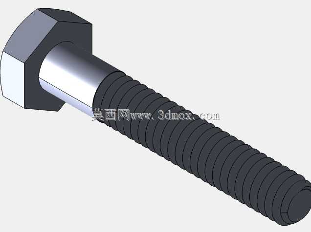 简单的 3D CAD 模型(螺栓)