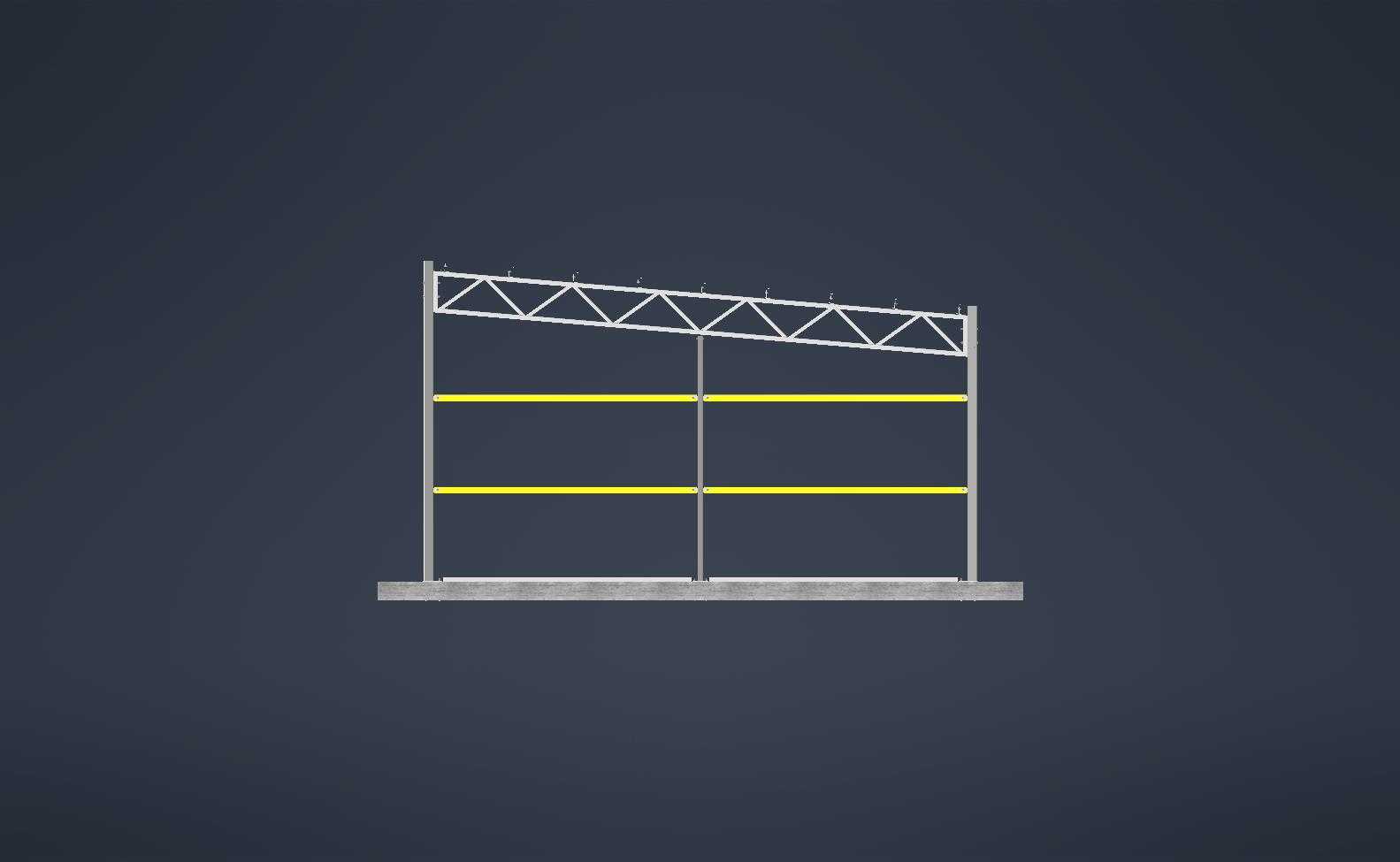 轻钢结构车库 - 4m x 6m H=3,5m
