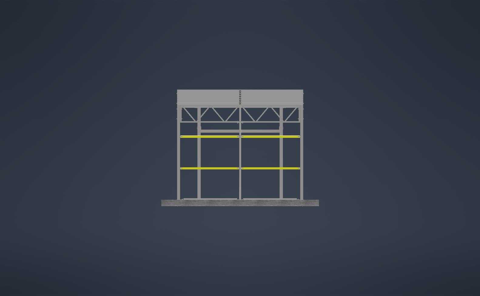 轻钢结构车库 - 4m x 6m H=3,5m