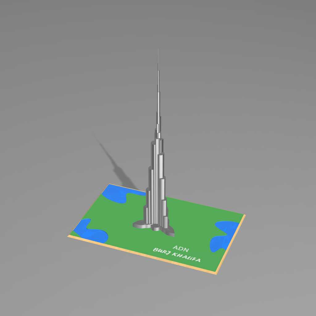 BURJ KHALIFA-Fusion 360 微型模型
