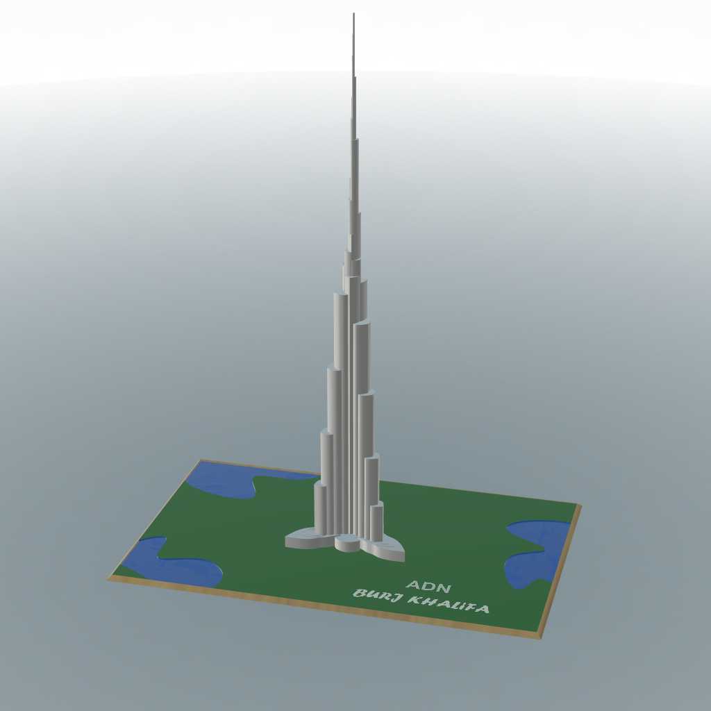 BURJ KHALIFA-Fusion 360 微型模型